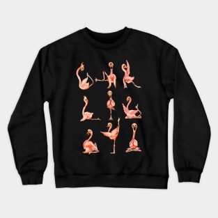 Flamingo Yoga Watercolor Crewneck Sweatshirt